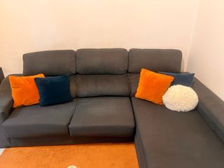 Sofá cama extensible gris 5 plazas