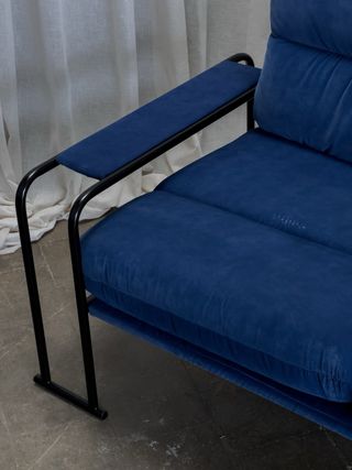 Sofá Vintage Terciopelo Azul