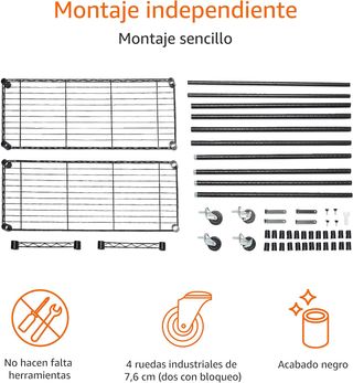 Amazon Basics Perchero de ropa de doble barra con