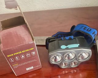 Linterna frontal recargable USB