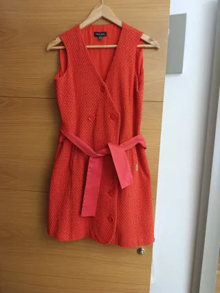 Vestido Guipur Pedro del Hierro Rojo