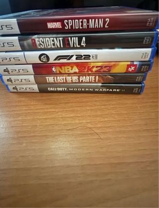 Lote 6 Juegos PS5: Marvel Spider-Man 2, RE4, F1 22