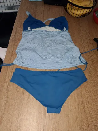 Bikini premamá rayas y azul