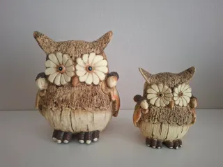 Coppia Gufi Decorativi