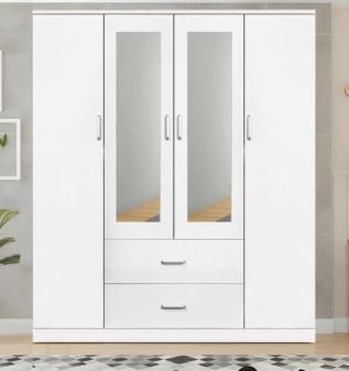 Armario Blanco con Espejos