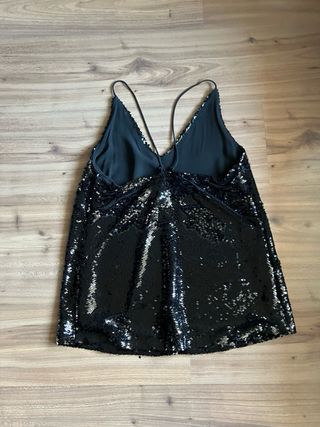 Top lentejuelas negro tirantes