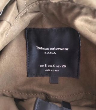 Abrigo Zara kaki T.S 2 en 1, solo envío