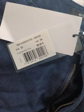 Pantalones Guess Hombre Azul