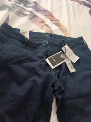 Pantalones Guess Hombre Azul