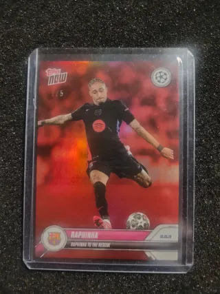 Raphinha Topps NOW 1/5 Tarjeta Fútbol