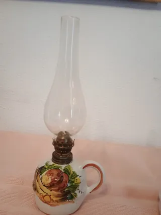 2 Mini Lámparas Aceite Cerámica Frutas