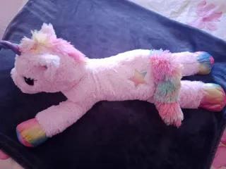 Peluche Unicornio Grande Rosa Arcoíris