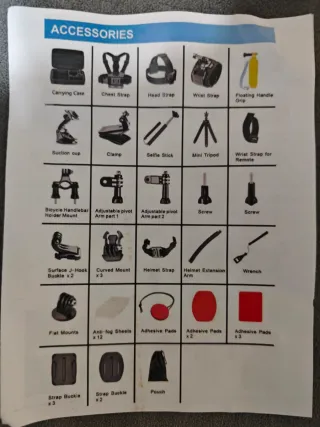 Set de accesorios cámara deportiva