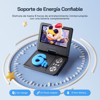 WOLFANG Reproductor de DVD portátil de 9,5 pulgada