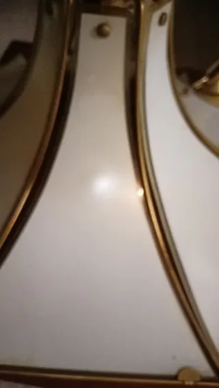 Lampadario vintage vetro ottone