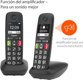 Gigaset E290 Duo - Teléfono Fijo Inalámbrico con T