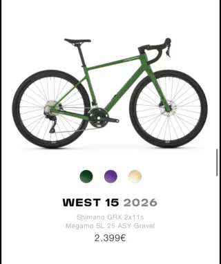 Megamo WEST 15 2026 Gravel a estrenar