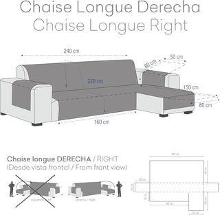 Eysa Funda de Chaise Longue práctica Oriente 240cm
