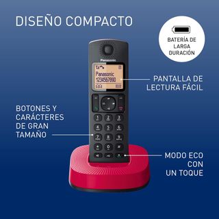 Panasonic TGC312SPB- Teléfono Fijo Inalámbrico Dúo