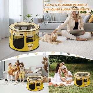ALLSOPETS Parque para Perros y Gatos Plegable, Jau