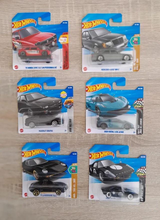 6 Coches Hot Wheels Colección