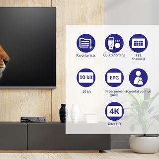 STRONG Decodificador TDT 4K UHD|DVB-T2|Pantalla|Co