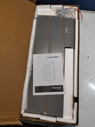 Armario de Baño 4 Cajones Gris Místico 30x30x82cm VASAGLE