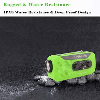 Radio solar de manivela, radio de emergencia con c