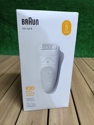 Braun Silk-épil 5 5-625 Depiladora Eléctrica Mujer para una Depilación Suave, 3 en 1, Uso en Seco y Mojado, Blanco/Gris