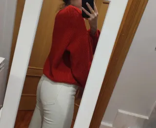 Jersey rojo manga abullonada