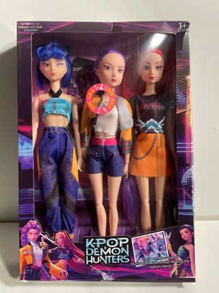 Pack 3 Muñecas Kpop Demon Hunters Huntrix