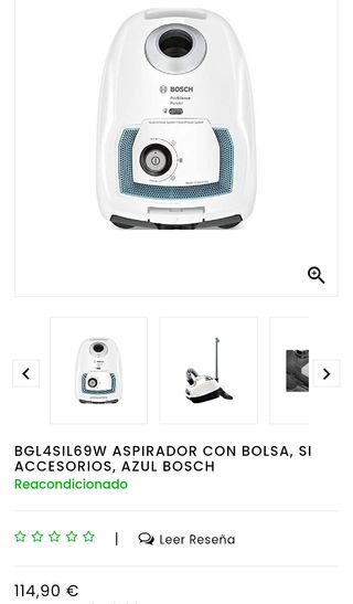 Bosch BGL4SIL69W Aspirador con bolsa