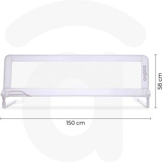 Asalvo Barrera de Cama 2 en 1 de 150 cm para Niño