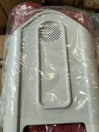 Caseta de resina para perro pequeño Kira 59×75×66 cm beige/rojo