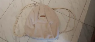 Mochila Zara Beige Cuerdas
