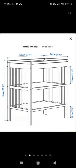 Cambiador IKEA con estante