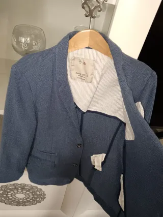 Chaqueta Americana Zara Niño Azul