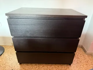 Cómoda Cajonera Madera Oscura