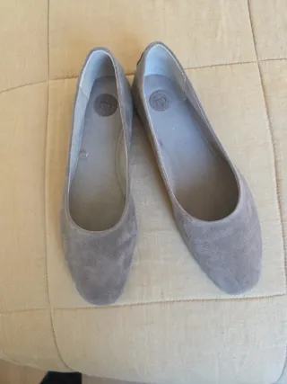 Zapatos planos ante beige