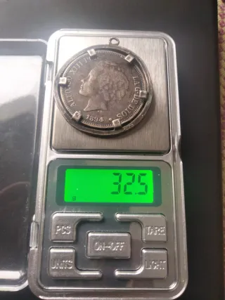 Moneda 5 Pesetas Plata Alfonso XIII 1894
