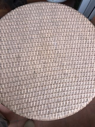 Mesa y 2 sillas exterior ratán