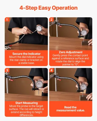 Indicatore di Prova a Quadrante con 360° Braccio