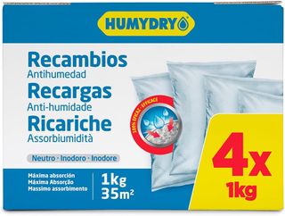 Set de 4 Recambios Antihumedad para Deshumidificad