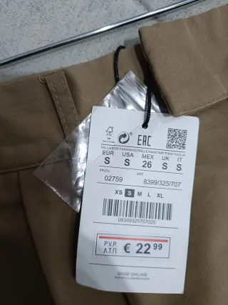 Falda mini Pull&Bear beige talla S