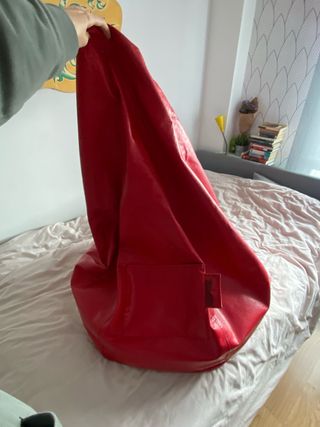 Puf polipiel rojo Loja do Gato Preto