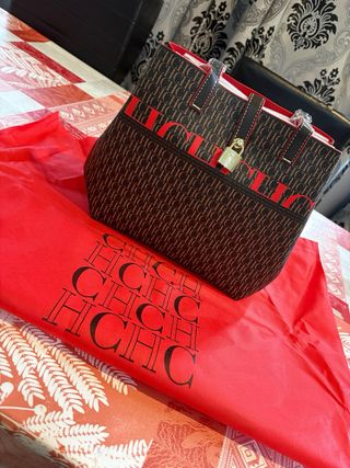 Bolso CH Marrón y Rojo