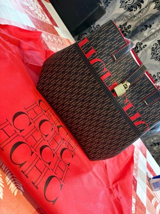 Bolso CH Marrón y Rojo