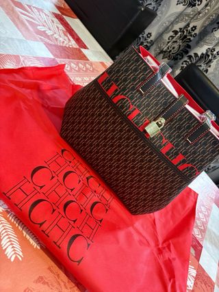 Bolso CH Marrón y Rojo