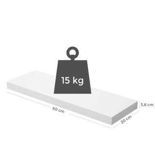 VASAGLE Estante de Pared Estante Flotante Pack 2