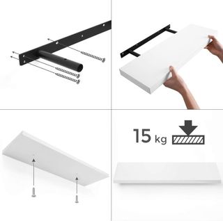 VASAGLE Estante de Pared Estante Flotante Pack 2